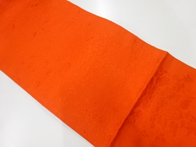 リサイクル　草花模様織出し名古屋帯